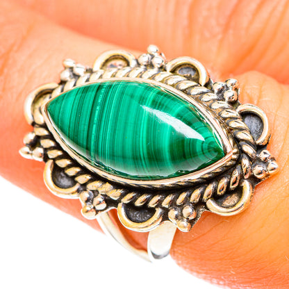 Malachite Rings handcrafted by Ana Silver Co - RING122409