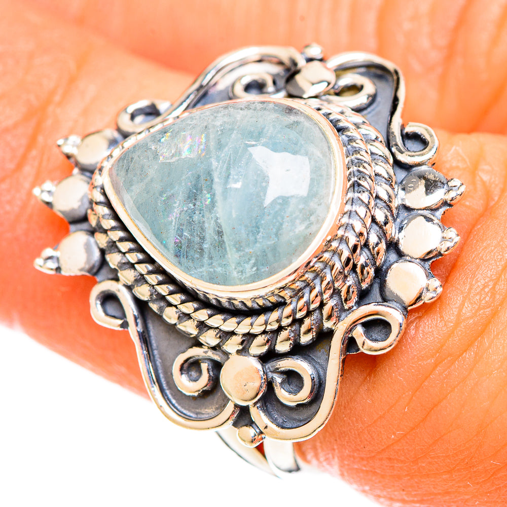 Aquamarine Rings handcrafted by Ana Silver Co - RING122415
