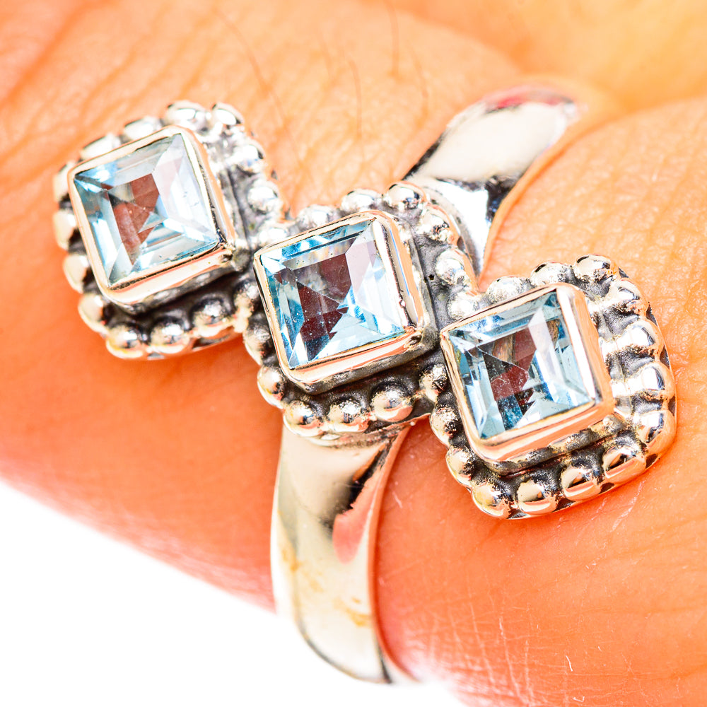 Blue Topaz Rings handcrafted by Ana Silver Co - RING122416