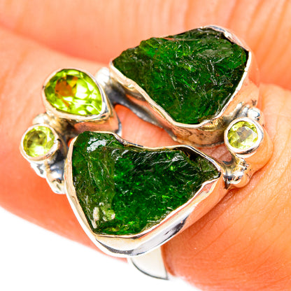 Chrome Diopside Rings handcrafted by Ana Silver Co - RING122427