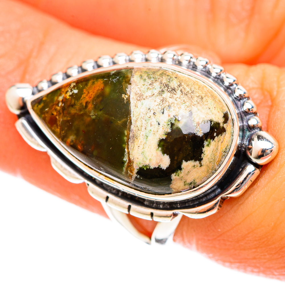 Australian Green Opal Rings handcrafted by Ana Silver Co - RING122428