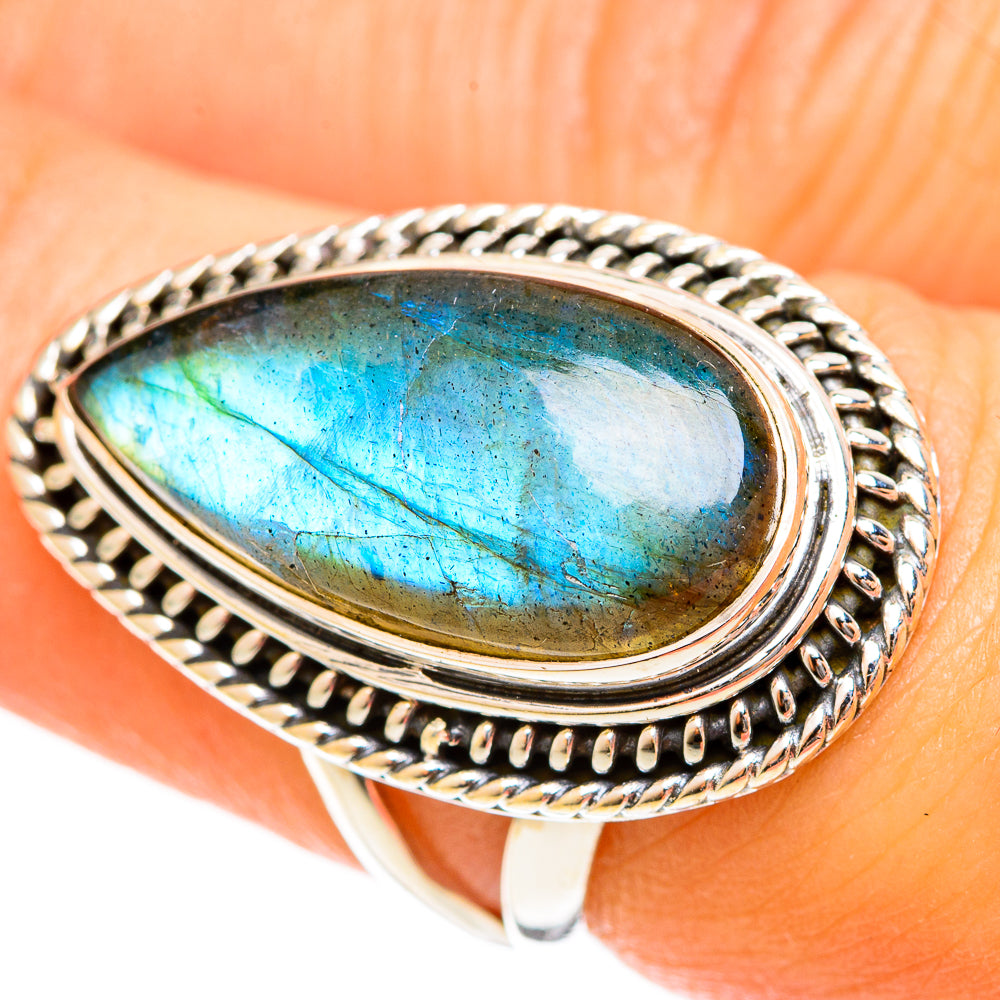 Labradorite Rings handcrafted by Ana Silver Co - RING122434