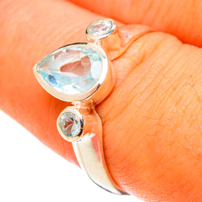 Blue Topaz Rings handcrafted by Ana Silver Co - RING122437