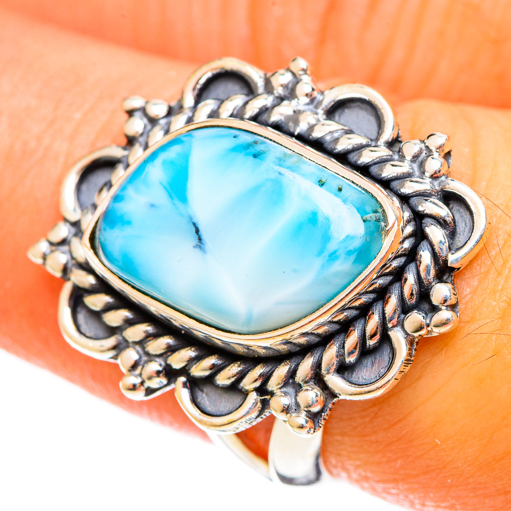 Larimar Rings handcrafted by Ana Silver Co - RING122438