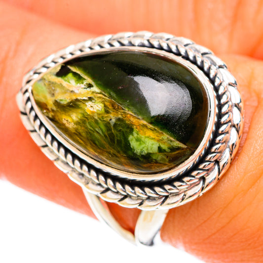 Australian Green Opal Rings handcrafted by Ana Silver Co - RING122440