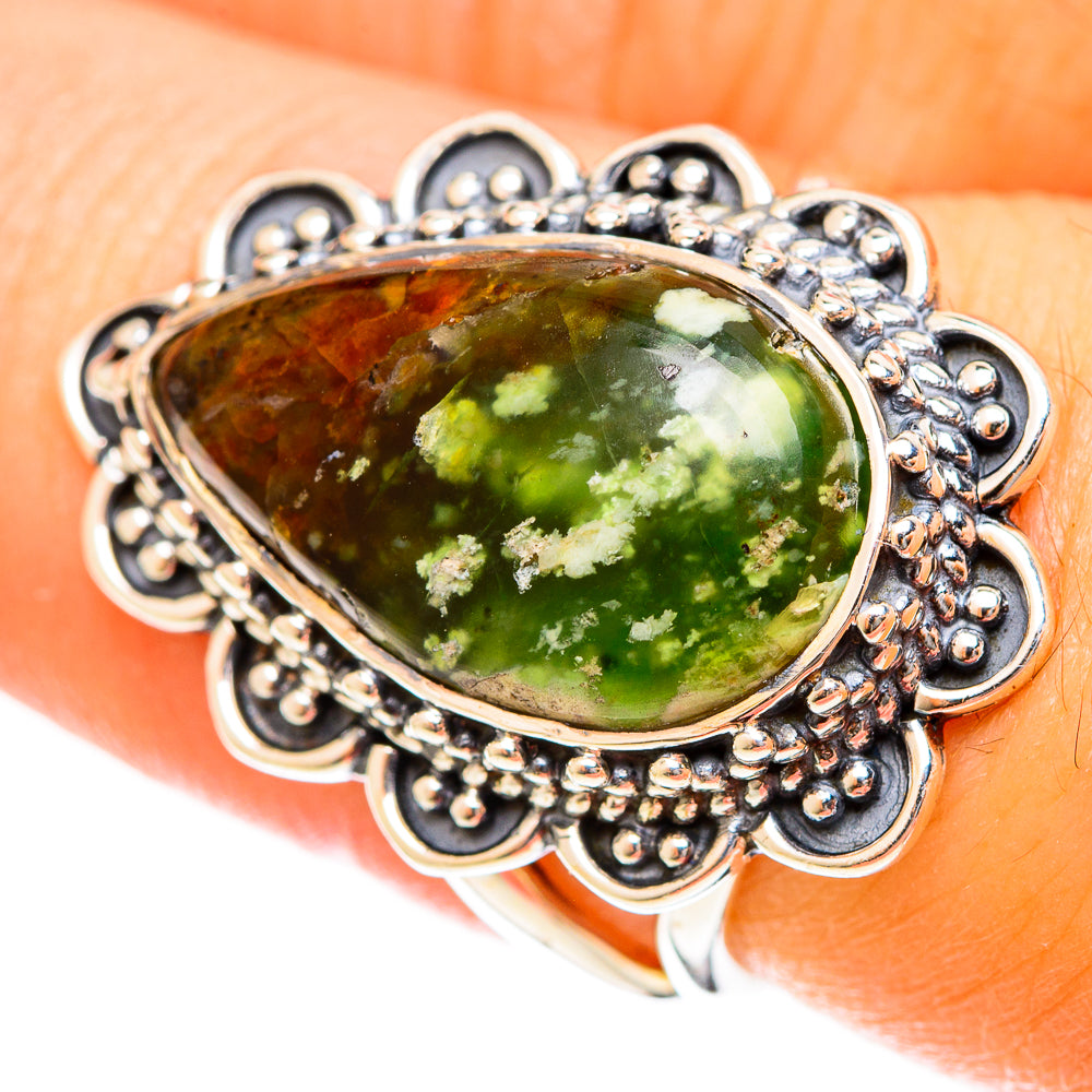 Australian Green Opal Rings handcrafted by Ana Silver Co - RING122448