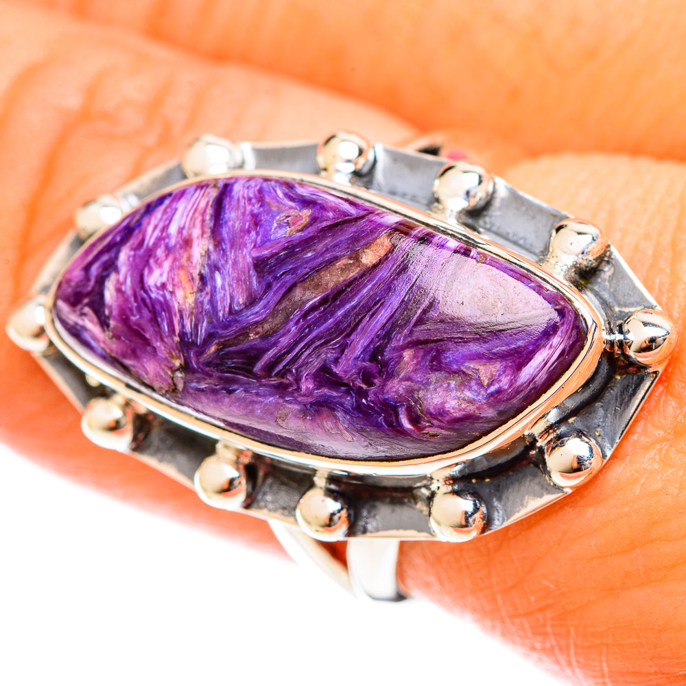 Charoite Rings handcrafted by Ana Silver Co - RING122454