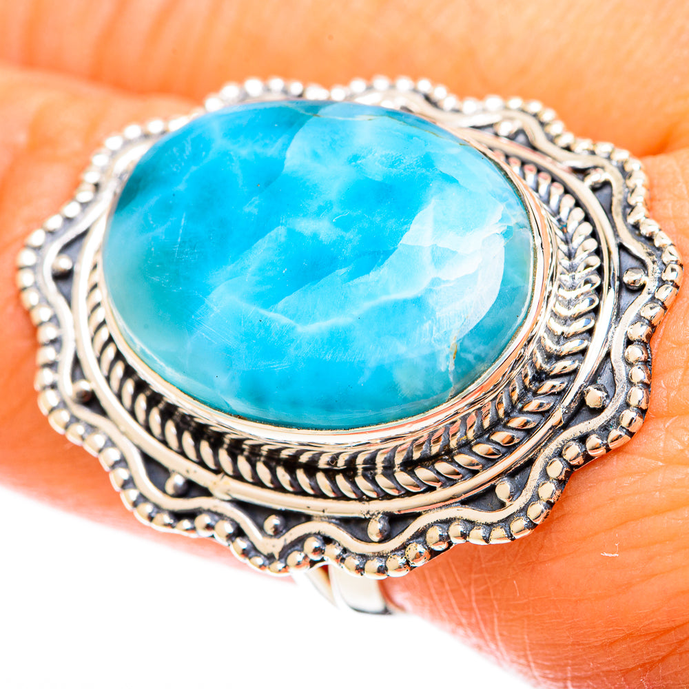 Larimar Rings handcrafted by Ana Silver Co - RING122464
