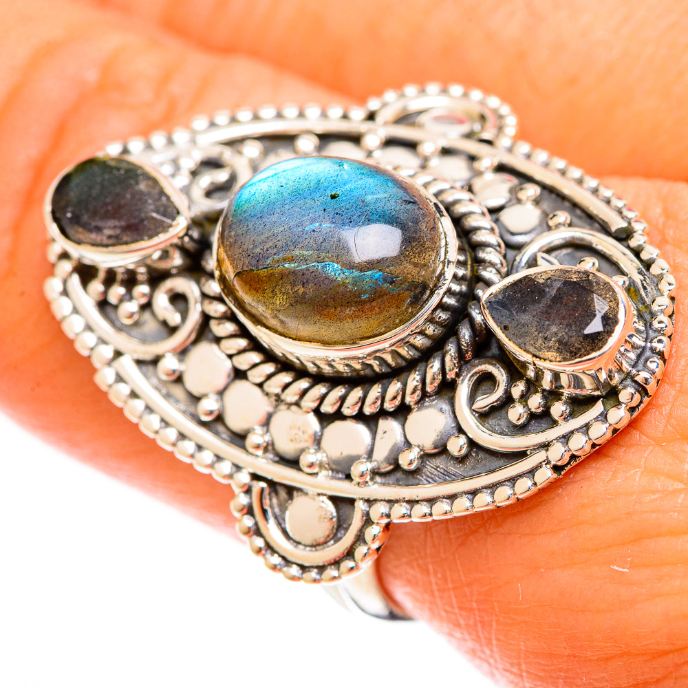 Labradorite Rings handcrafted by Ana Silver Co - RING122465