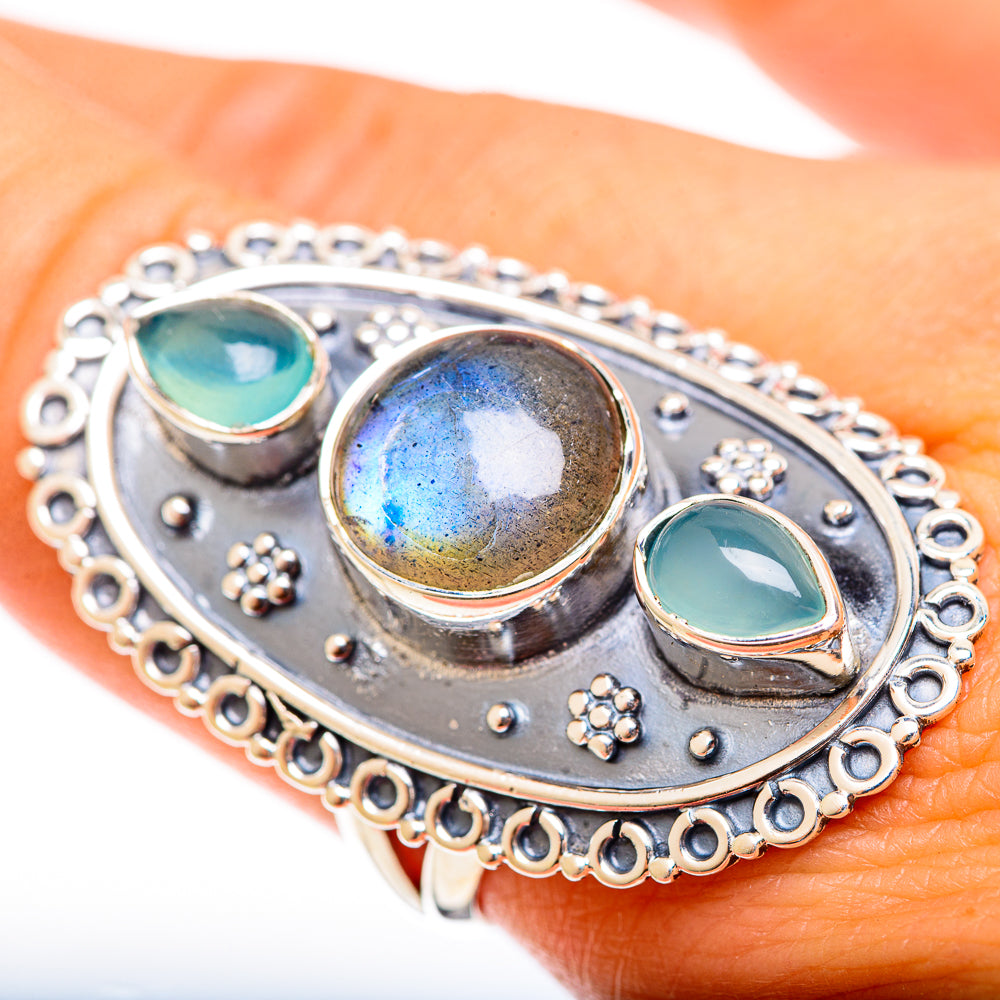 Labradorite Rings handcrafted by Ana Silver Co - RING122469