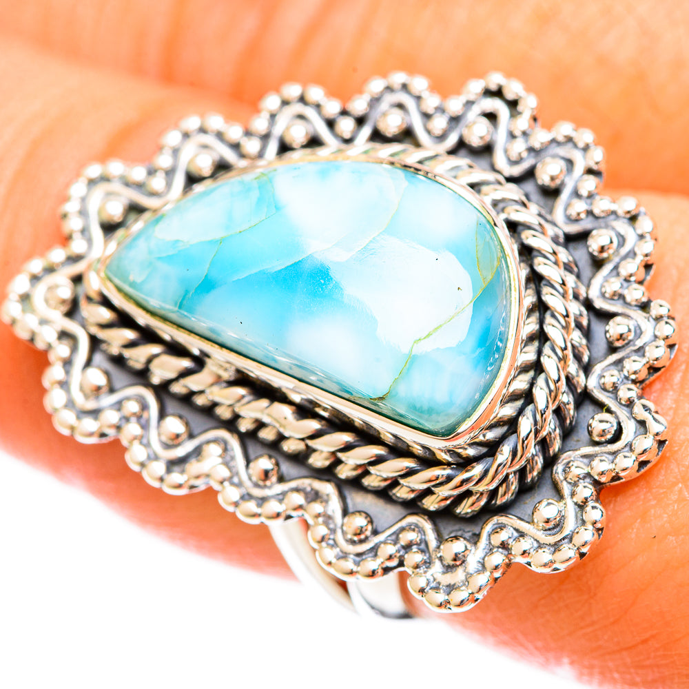 Larimar Rings handcrafted by Ana Silver Co - RING122473