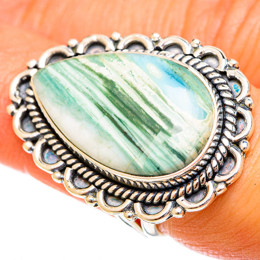 Green Jasper Rings handcrafted by Ana Silver Co - RING122475