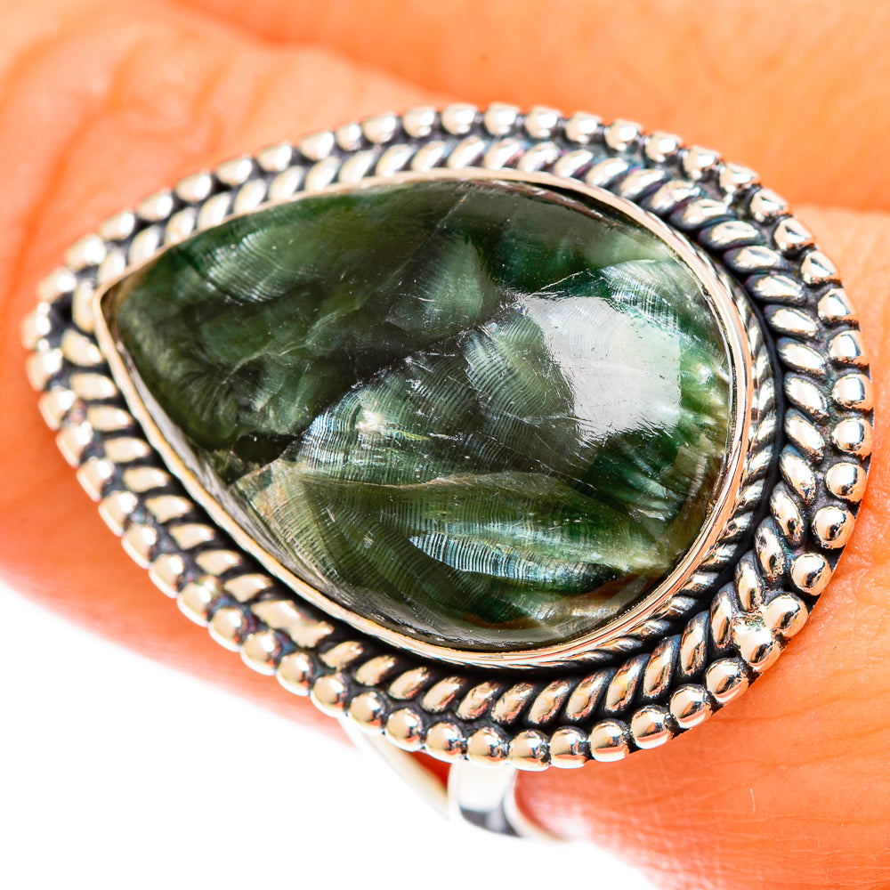 Seraphinite Rings handcrafted by Ana Silver Co - RING122479