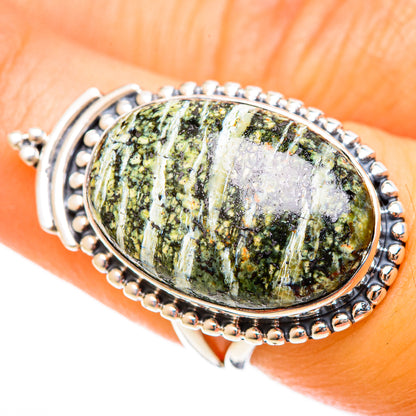 Green Swiss Opal Rings handcrafted by Ana Silver Co - RING122480