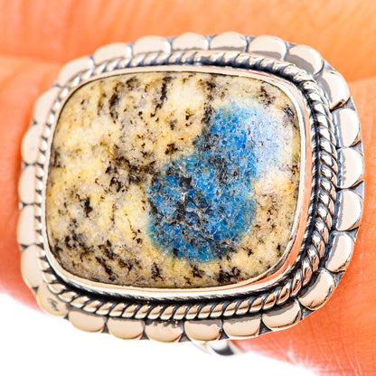 K2 Blue Azurite Rings handcrafted by Ana Silver Co - RING122503