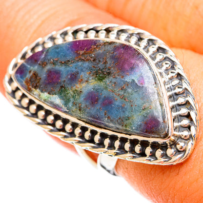 Ruby Fuchsite Rings handcrafted by Ana Silver Co - RING122505