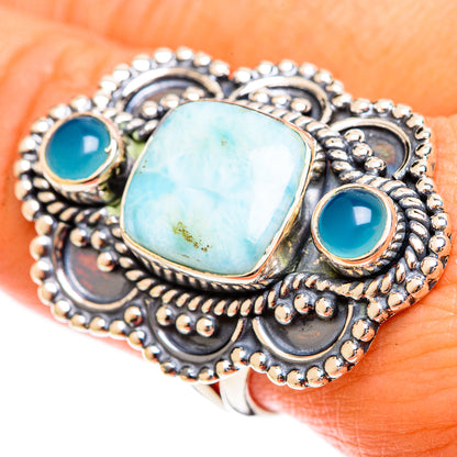 Larimar Rings handcrafted by Ana Silver Co - RING122507