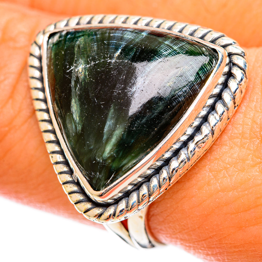 Seraphinite Rings handcrafted by Ana Silver Co - RING122516