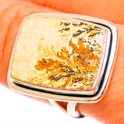 Germany Psilomelane Dendrite Rings handcrafted by Ana Silver Co - RING122519