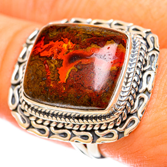 Moroccan Agate Rings handcrafted by Ana Silver Co - RING122521