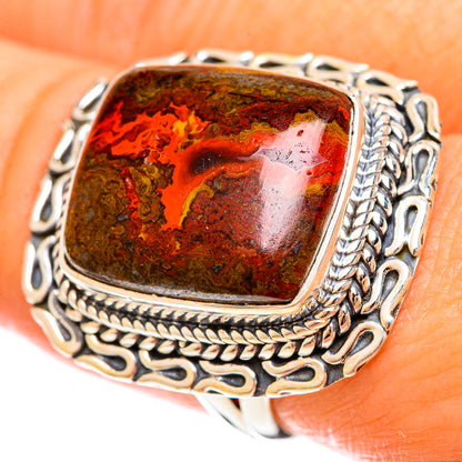 Moroccan Agate Rings handcrafted by Ana Silver Co - RING122521
