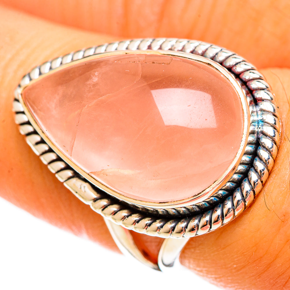 Rose Quartz Rings handcrafted by Ana Silver Co - RING122522