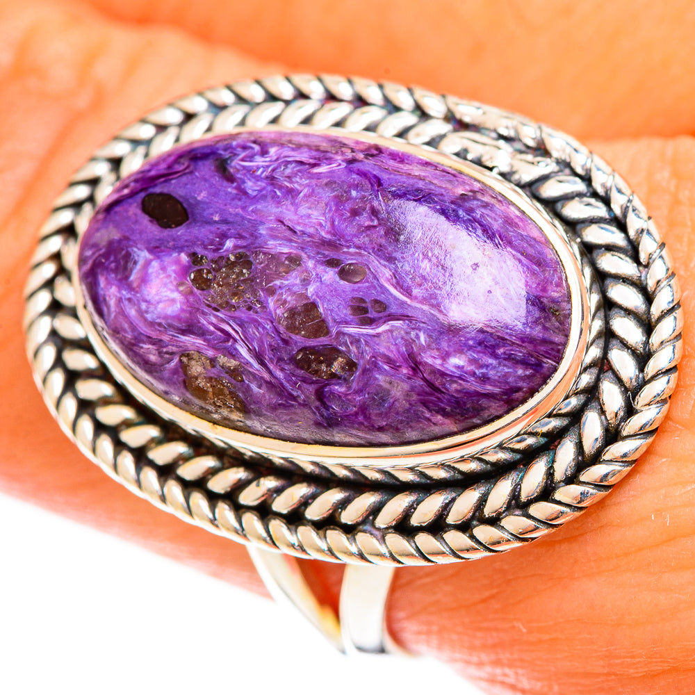 Charoite Rings handcrafted by Ana Silver Co - RING122524