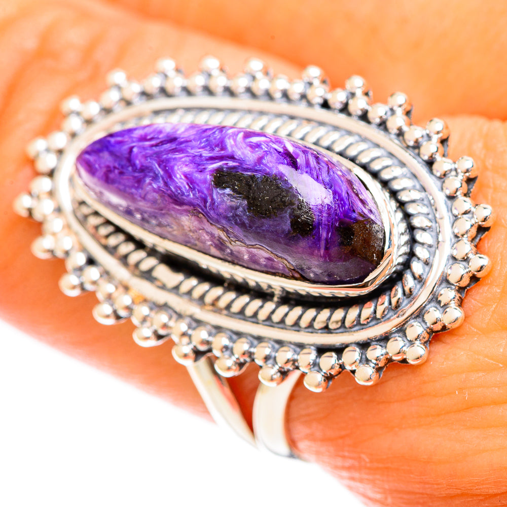 Charoite Rings handcrafted by Ana Silver Co - RING122526