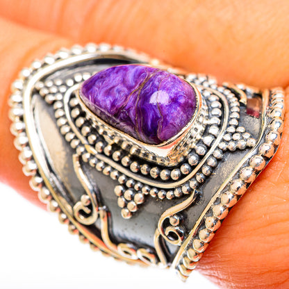 Charoite Rings handcrafted by Ana Silver Co - RING122527