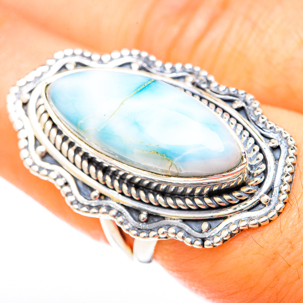 Larimar Rings handcrafted by Ana Silver Co - RING122539
