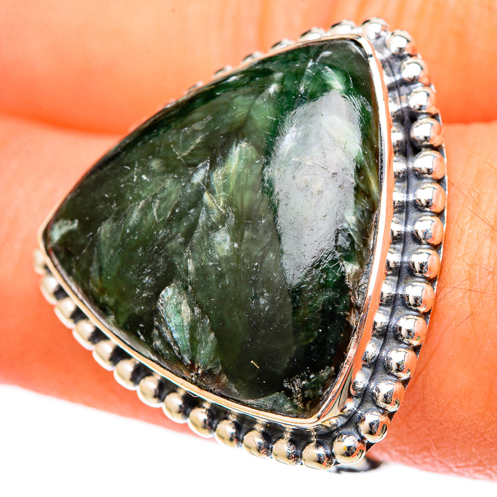 Seraphinite Rings handcrafted by Ana Silver Co - RING122540