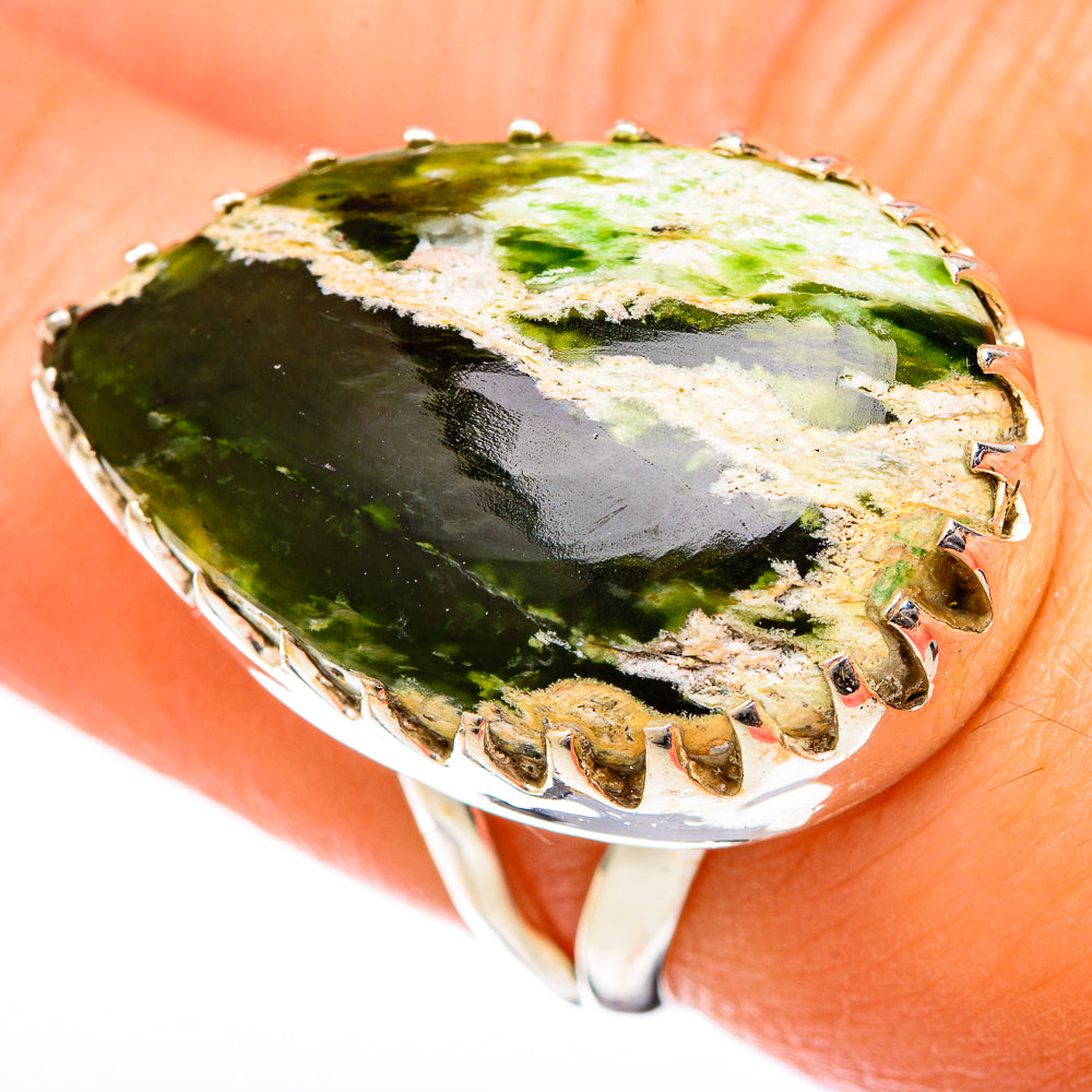 Australian Green Opal Rings handcrafted by Ana Silver Co - RING122542