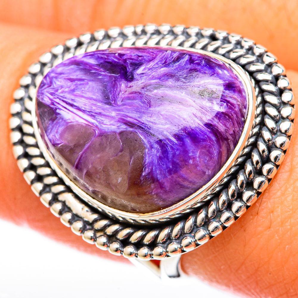 Charoite Rings handcrafted by Ana Silver Co - RING122548