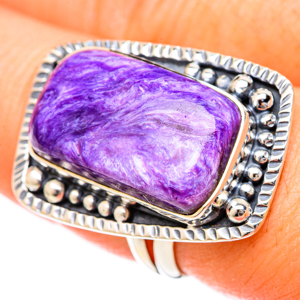 Charoite Rings handcrafted by Ana Silver Co - RING122550