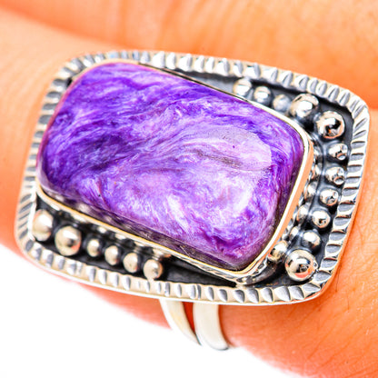 Charoite Rings handcrafted by Ana Silver Co - RING122550