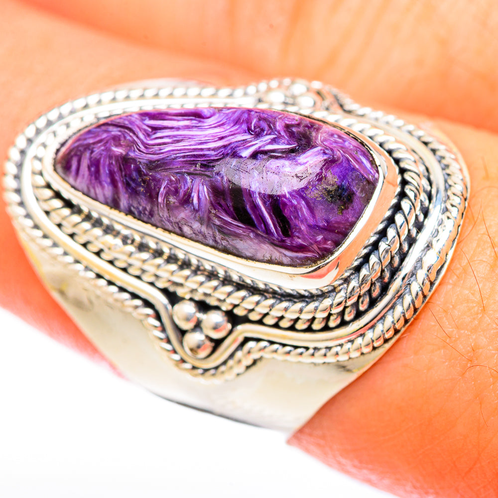 Charoite Rings handcrafted by Ana Silver Co - RING122552