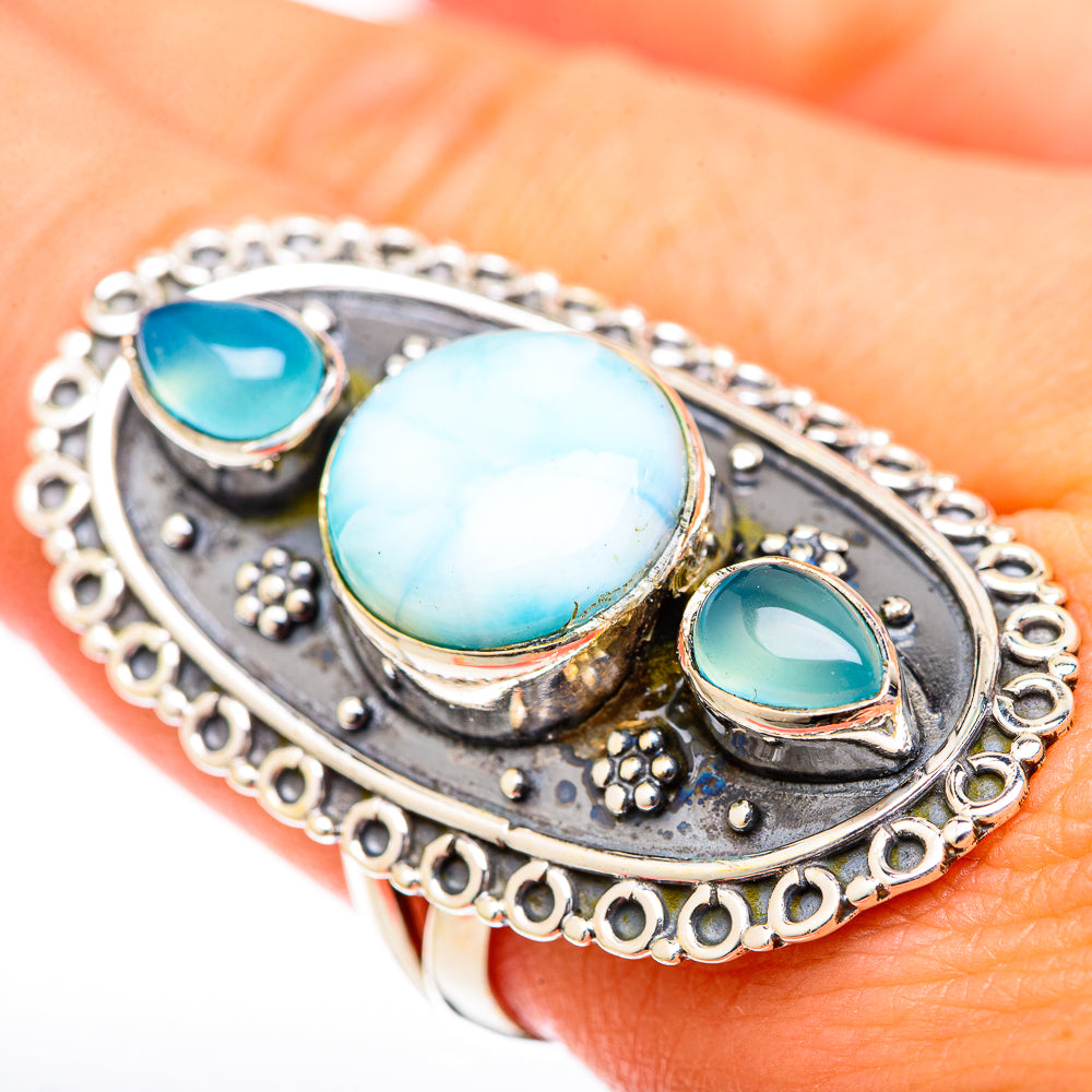 Larimar Rings handcrafted by Ana Silver Co - RING122558