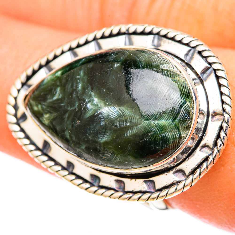 Seraphinite Rings handcrafted by Ana Silver Co - RING122562