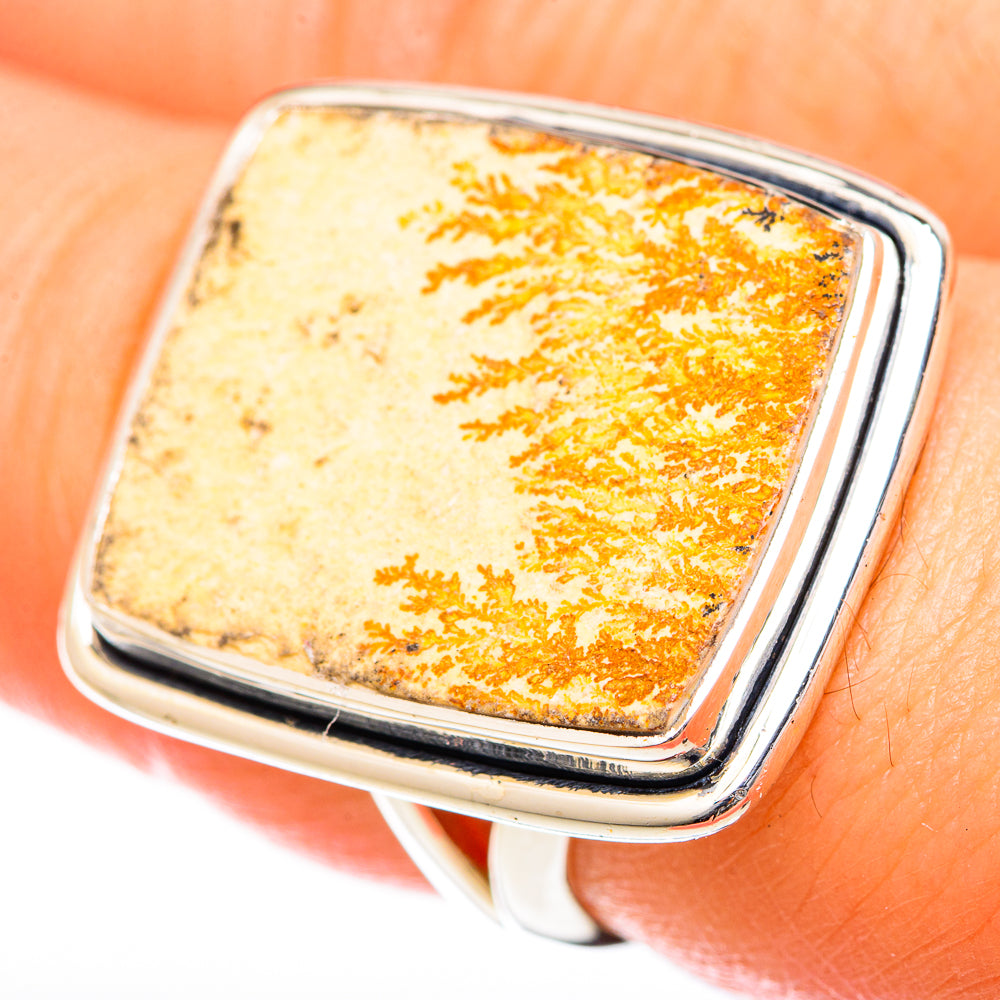 Germany Psilomelane Dendrite Rings handcrafted by Ana Silver Co - RING122567