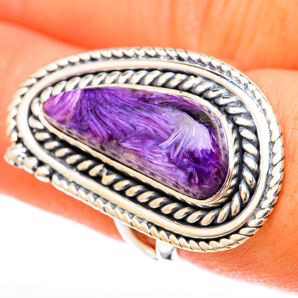 Charoite Rings handcrafted by Ana Silver Co - RING122571