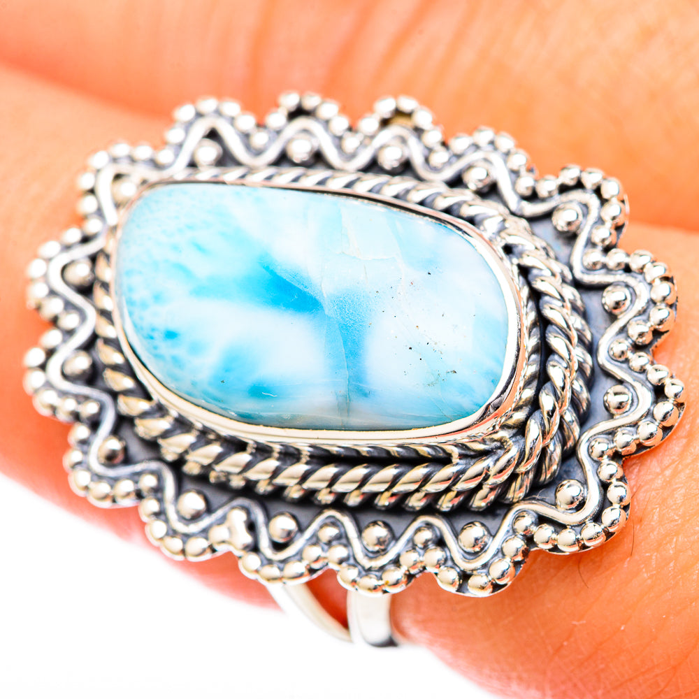 Larimar Rings handcrafted by Ana Silver Co - RING122580