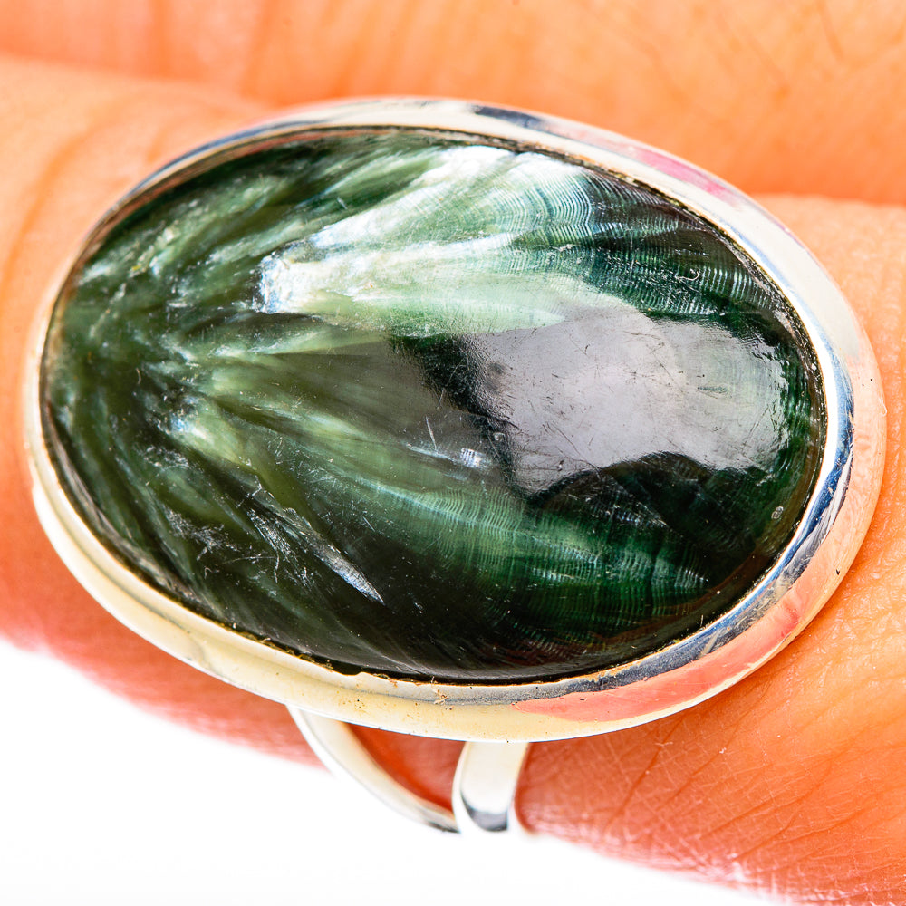 Seraphinite Rings handcrafted by Ana Silver Co - RING122582
