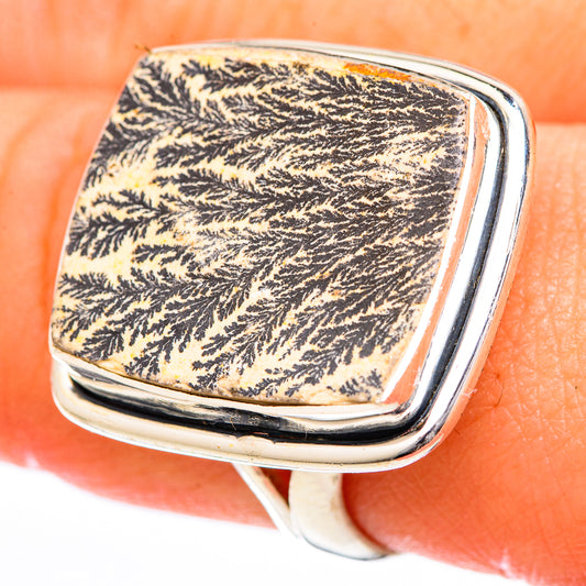 Germany Psilomelane Dendrite Rings handcrafted by Ana Silver Co - RING122588