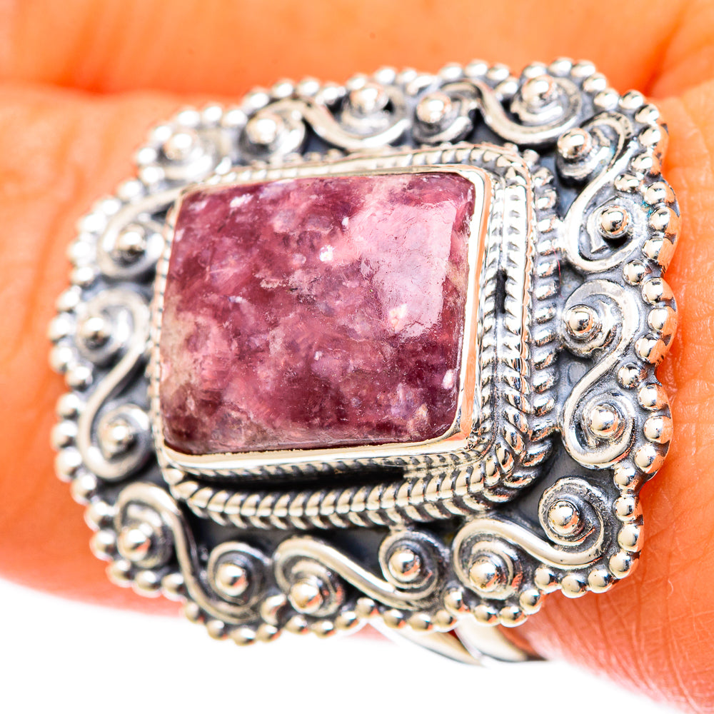 Lepidolite Rings handcrafted by Ana Silver Co - RING122589