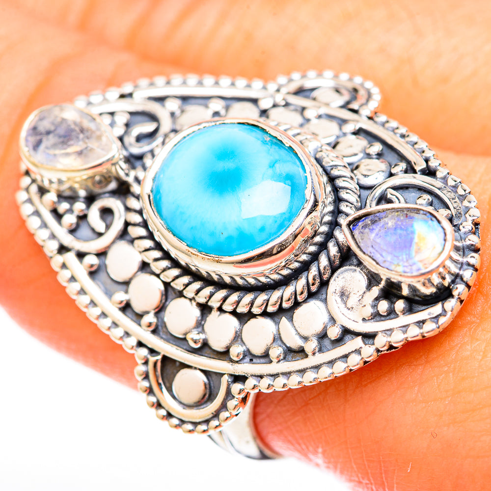 Larimar Rings handcrafted by Ana Silver Co - RING122599