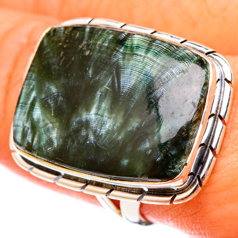 Seraphinite Rings handcrafted by Ana Silver Co - RING122604