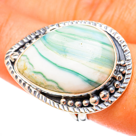 Green Jasper Rings handcrafted by Ana Silver Co - RING122617