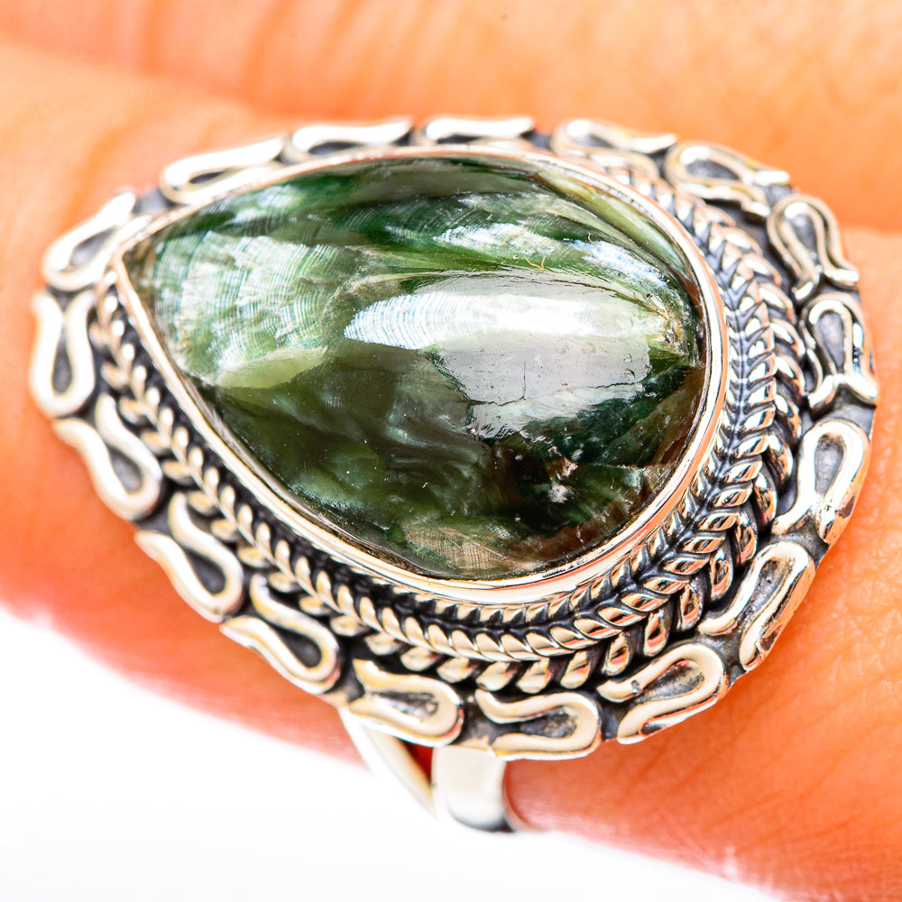 Seraphinite Rings handcrafted by Ana Silver Co - RING122619