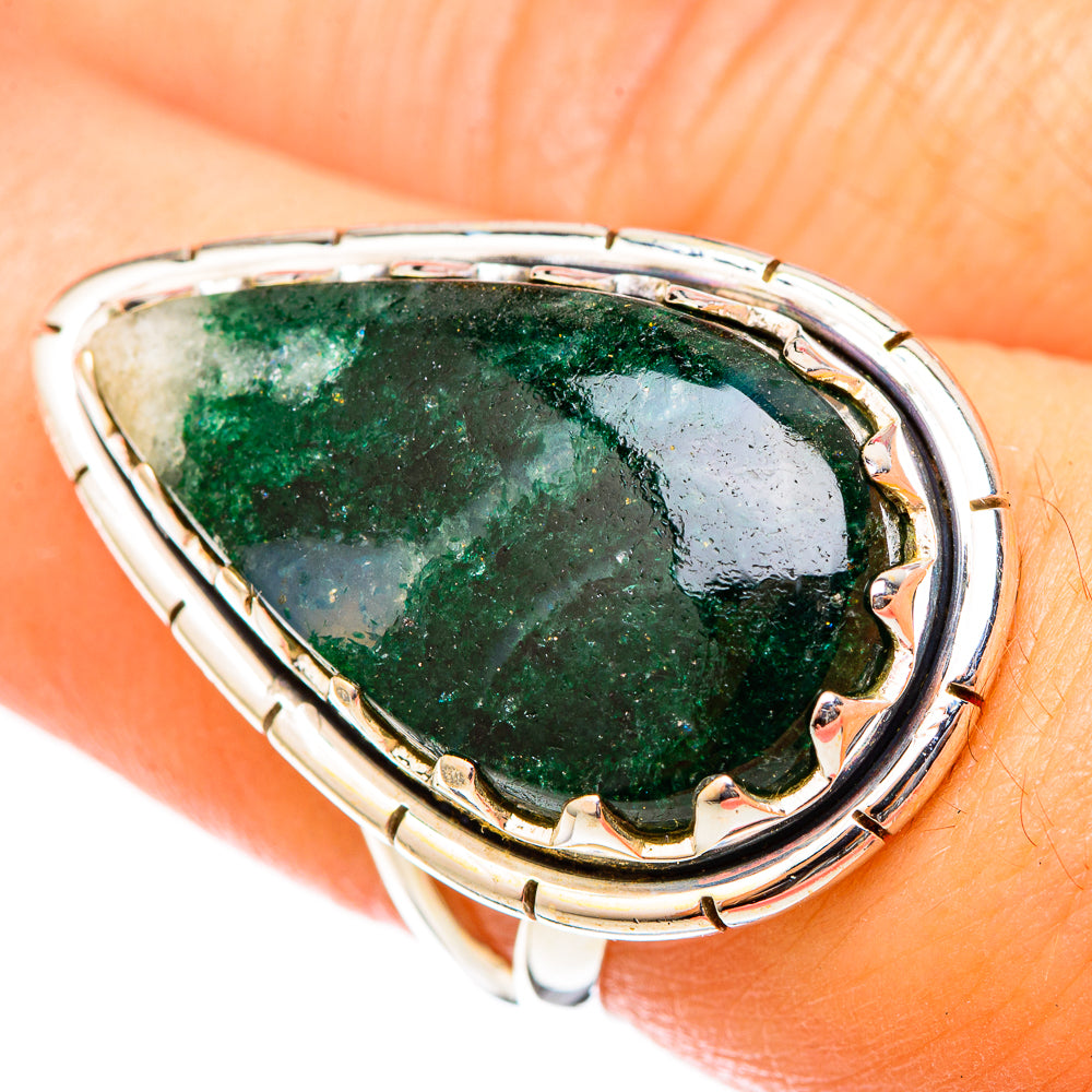 Green Aventurine Rings handcrafted by Ana Silver Co - RING122623
