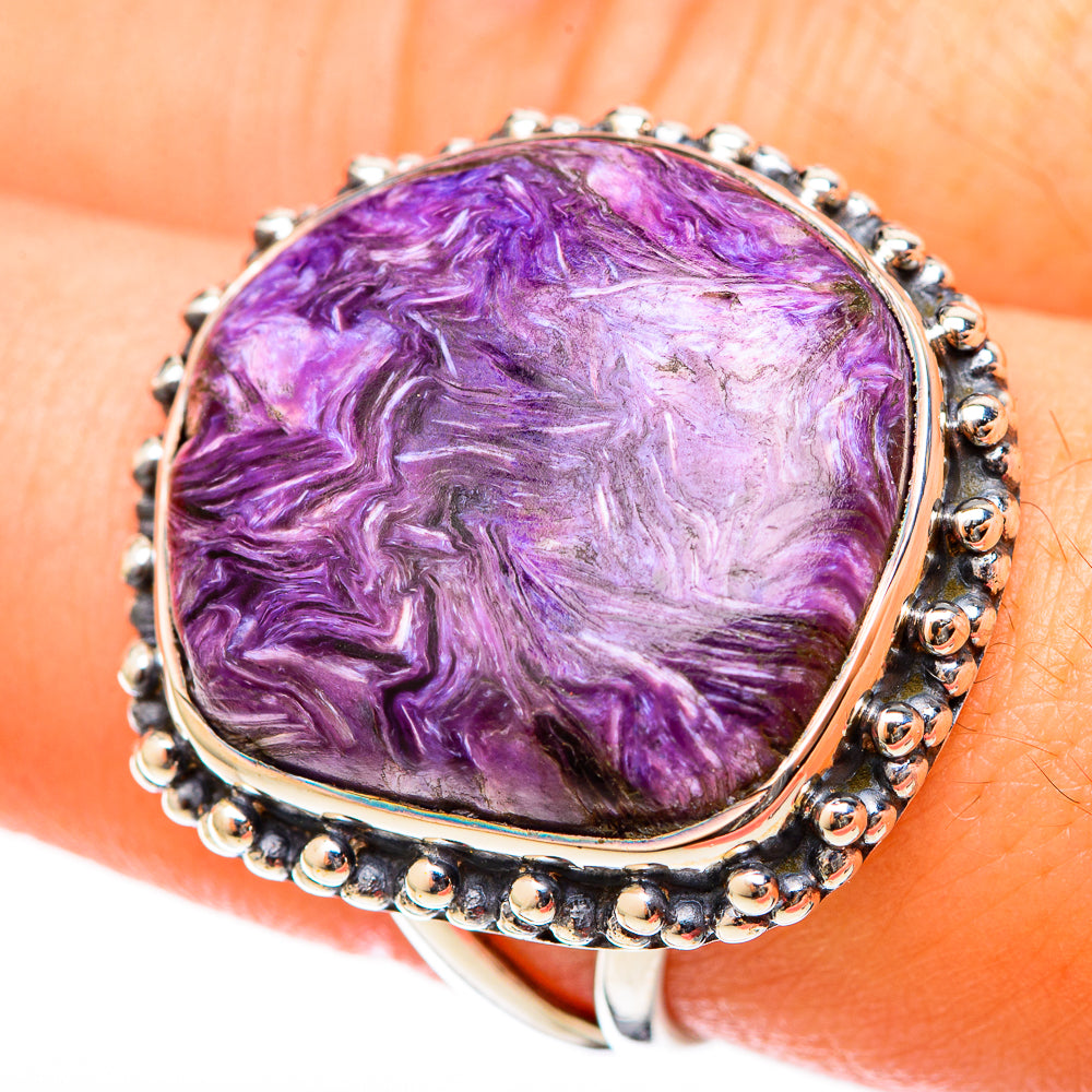 Charoite Rings handcrafted by Ana Silver Co - RING122629